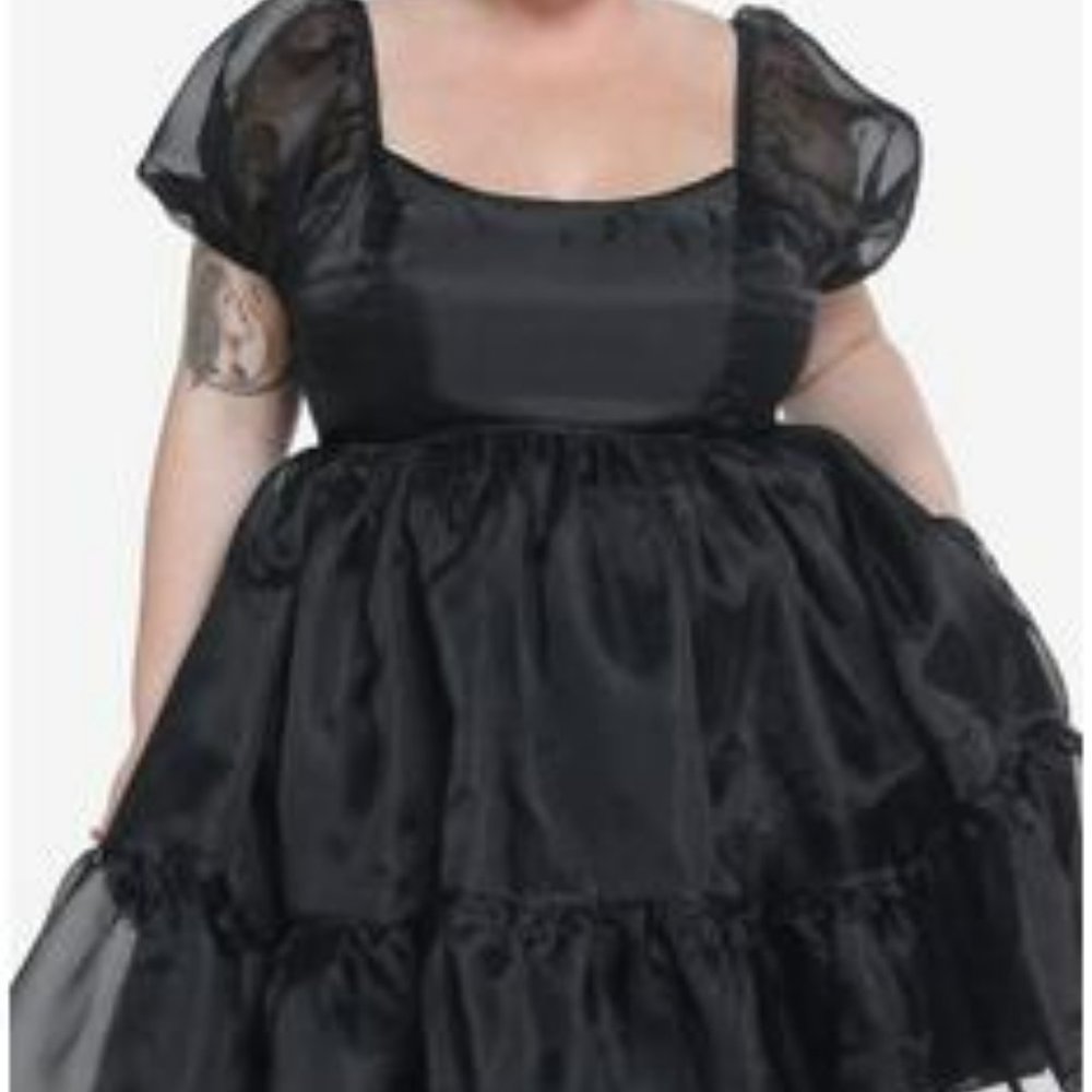 NWT Thorn And Fable Black Tiered Organza Dress (SIZE 5)